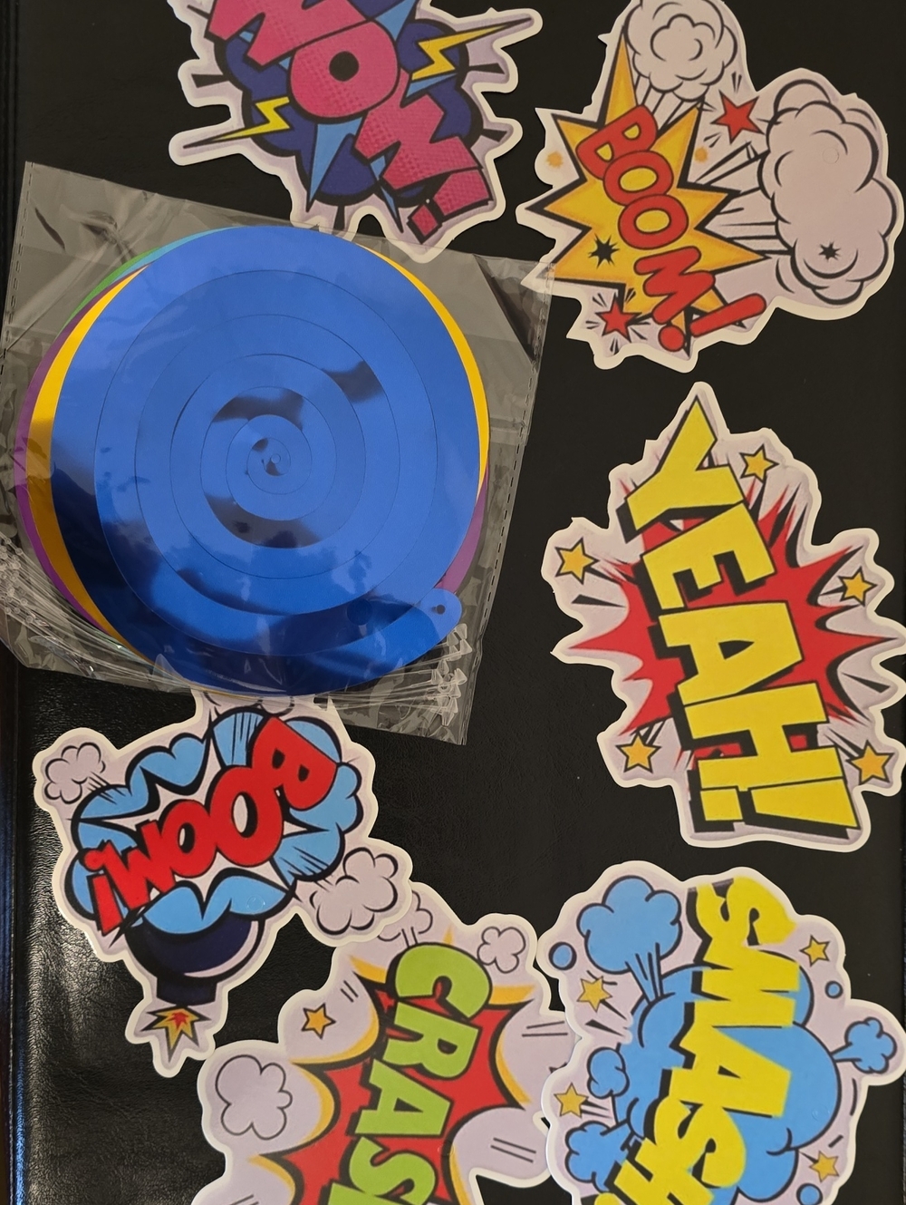 Crash! Boom! Wow! Superhero Spiral Streamers/Swirls Decorations